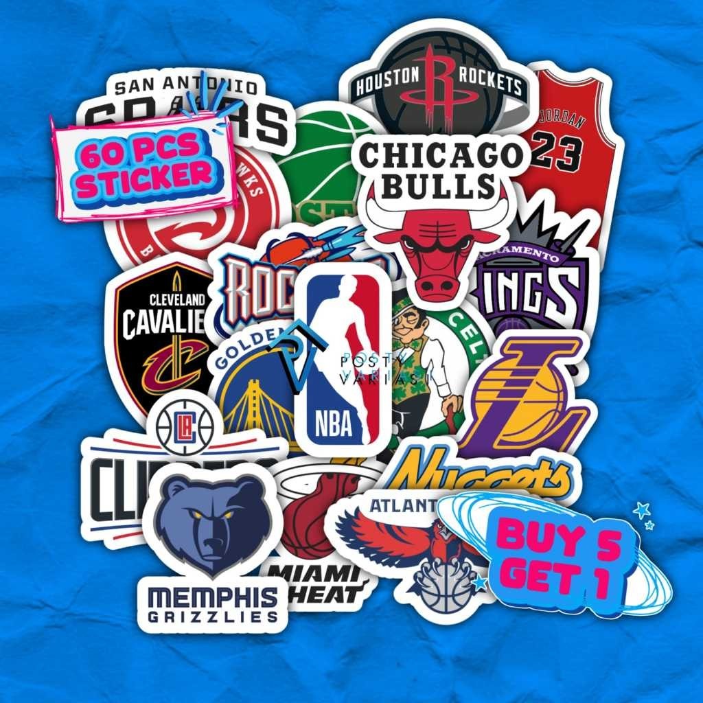 

[60 Pcs] Stiker HP Laptop / Sticker NBA Basketball Aesthetic Anti Air