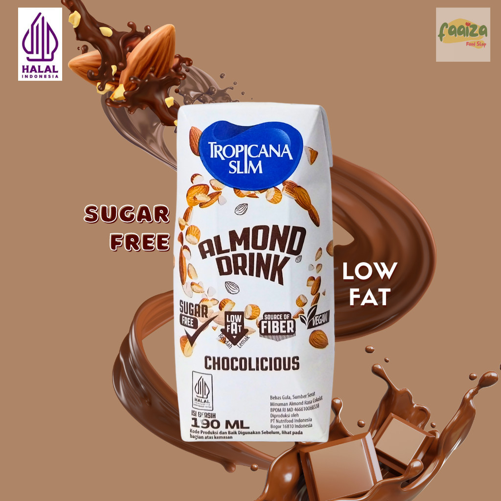 

Tropicana Slim Almond Ready to Drink Chocolicious 190ml Rasa Cokelat