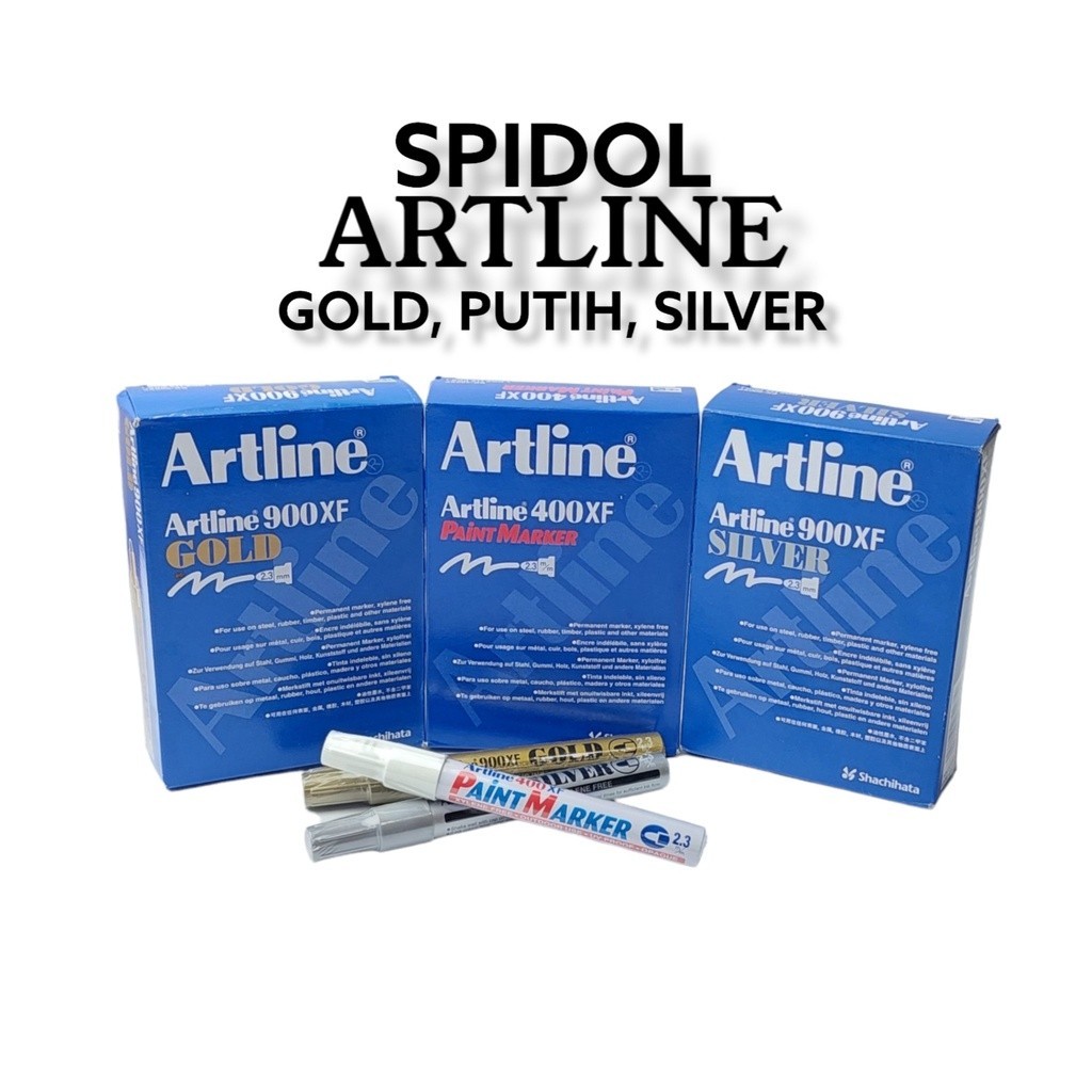 

Spidol Paint Marker / Sepidol Artline Permanen Putih, Gold, Silver 2.3mm