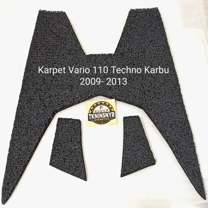 ORIGINAL Karpet Model Mie Honda Vario Techno 110 Karbu 2009 - 2013 - Hitam
