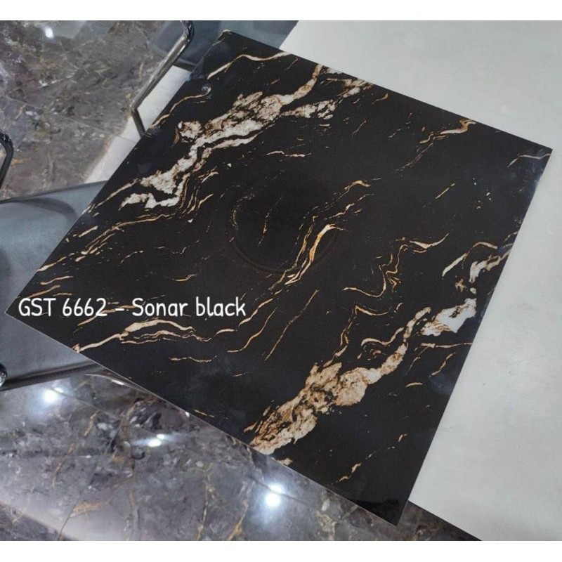 PROMO GRANIT LANTAI MOTIF HITAM 60X60 GROSETO SONAR BLACK