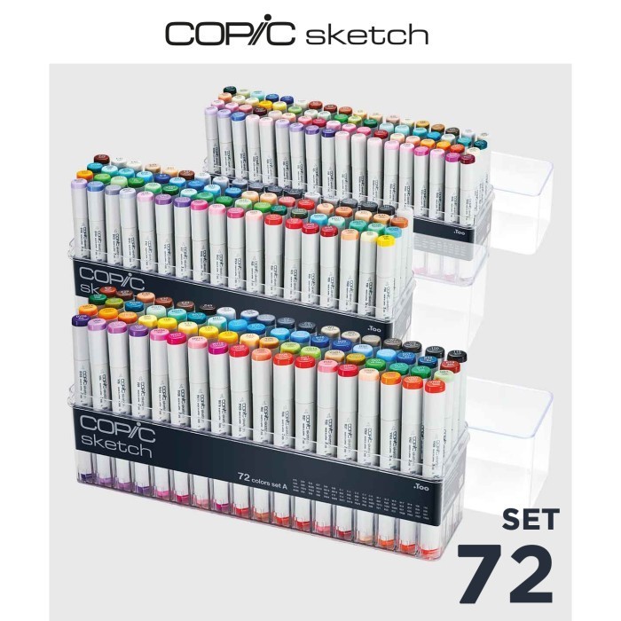 

Copic Sketch Set 72 Graphic Marker Alcohol Based Dye Ink Refillable