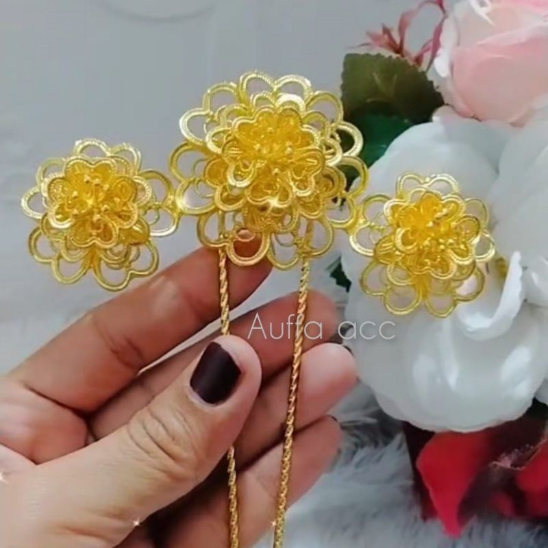 Tusuk Konde Kendari Bunga 3/Hiasan Sanggul Adat/Tusuk Konde Kendari Terlaris