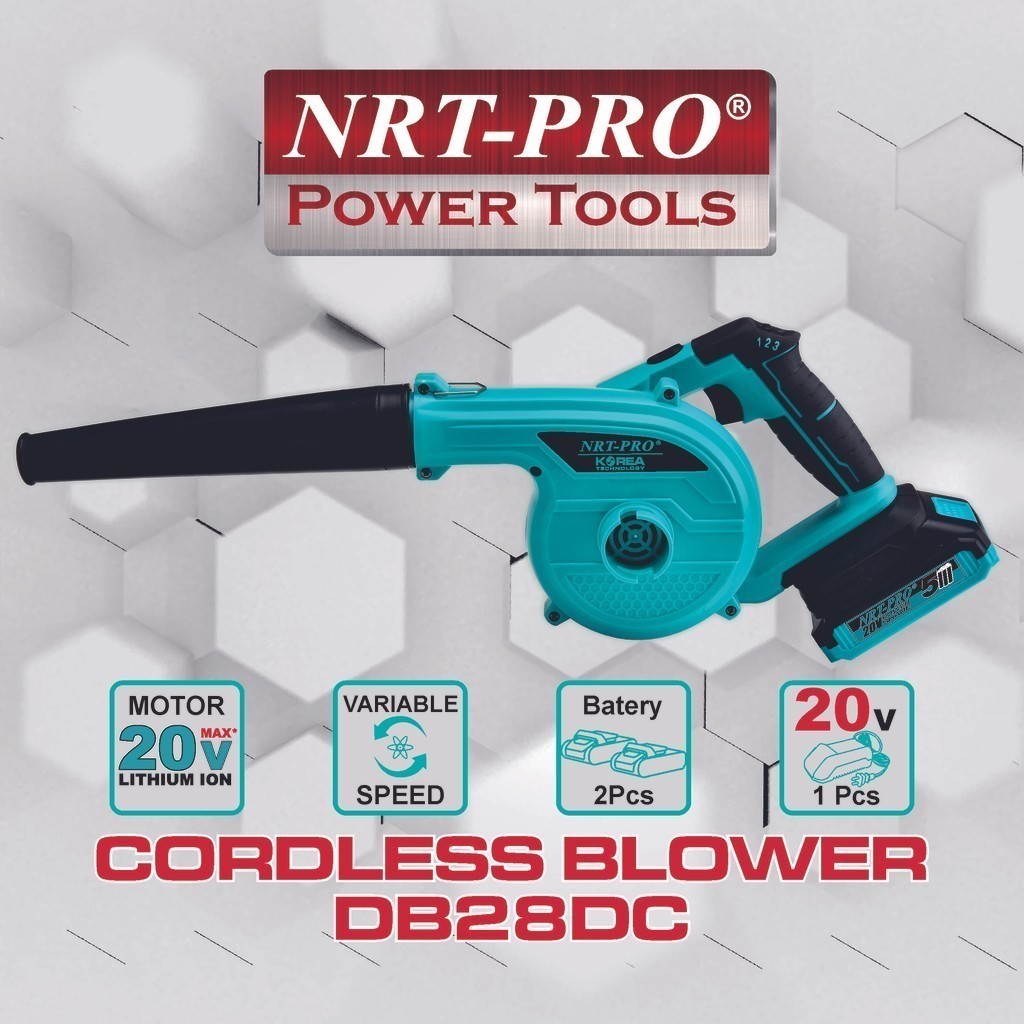 PGS - NRT-PRO DB 28 DC Mesin Hand Blower Cordless 20V Elektrik Tiup Angin Tangan Baterai Batre DB28 