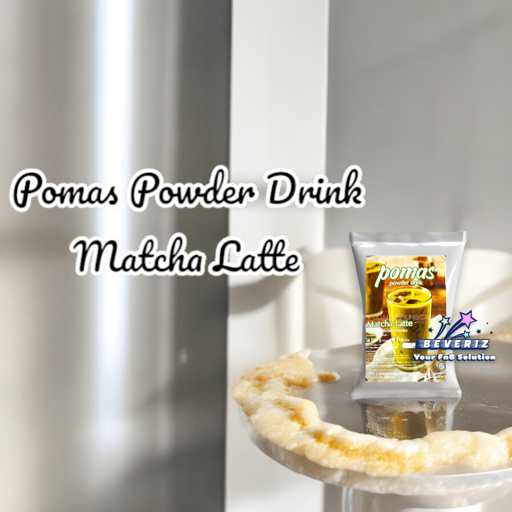 

Pomas Matcha Latte Powder Drink | Bubuk Minuman Rasa | Serbuk Boba Bubble Kekinian 500 Gram