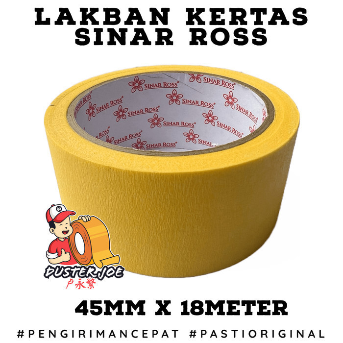 

Lakban Kertas Masking Tape Sinar Ross 2inch x 20 Y