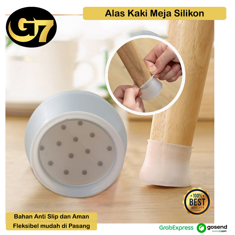 Alas Kaki Meja Karet Slikon Alas Kaki Kursi Kayu Anti Slip Karet Silicone Pelindung Antislip Anti Le
