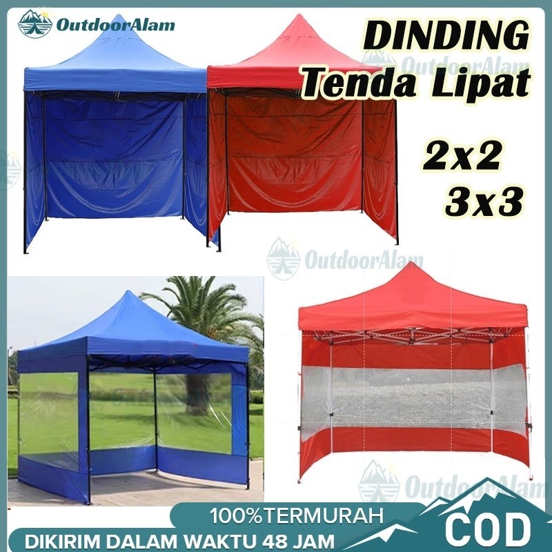 Dinding Samping Tenda Lipat Kombinasi Mika / Polos (Banyak ukuran) 030 Tenda Jualan Lengkap Tenda Li