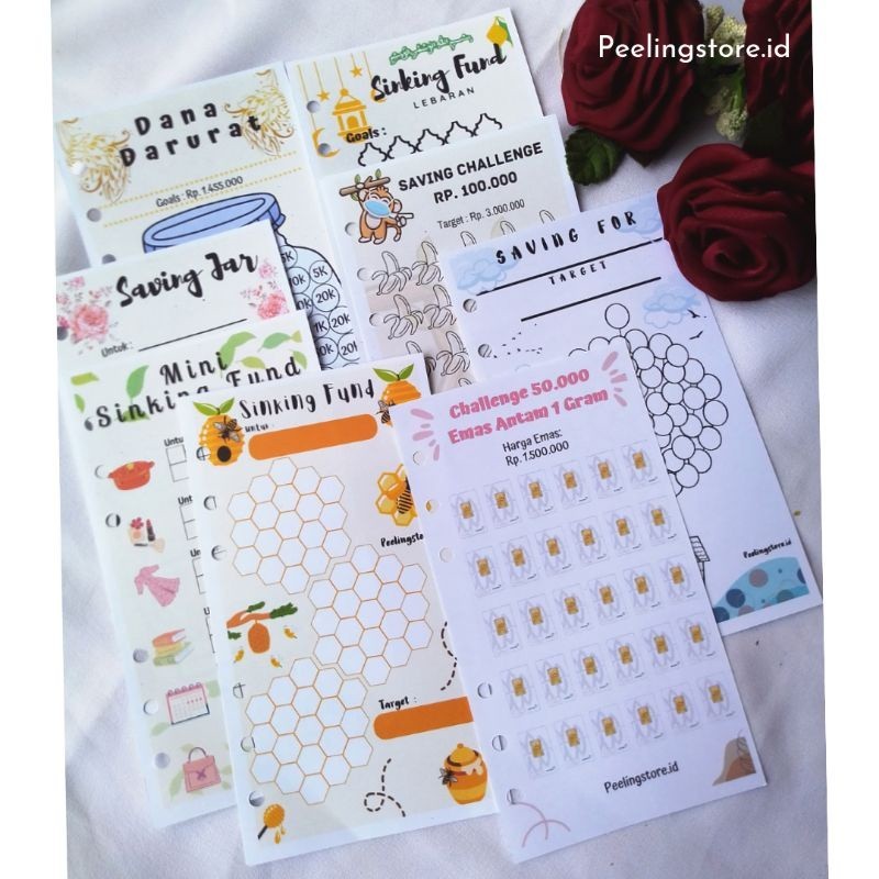 

12PCS SAVING CHALLANGE ISI BINDER TANTANGAN MENABUNG VERSI 1