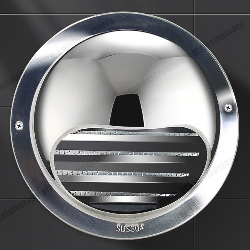 ID STAINLESS STEEL VENT CAP PENUTUP CORONG VENTILASI UDARA DAPUR KAMAR MANDI TIDUR 4' INCH