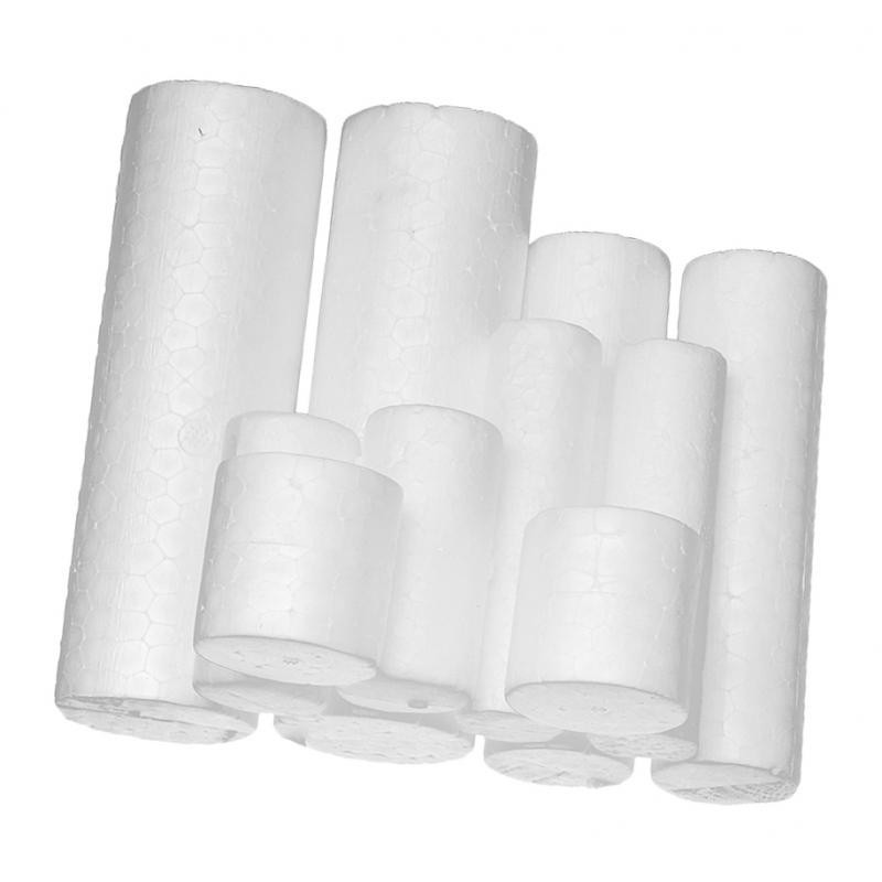 

10pcs Polystyrene Cylinder Ornaments for Painting Craft 5 Sizes