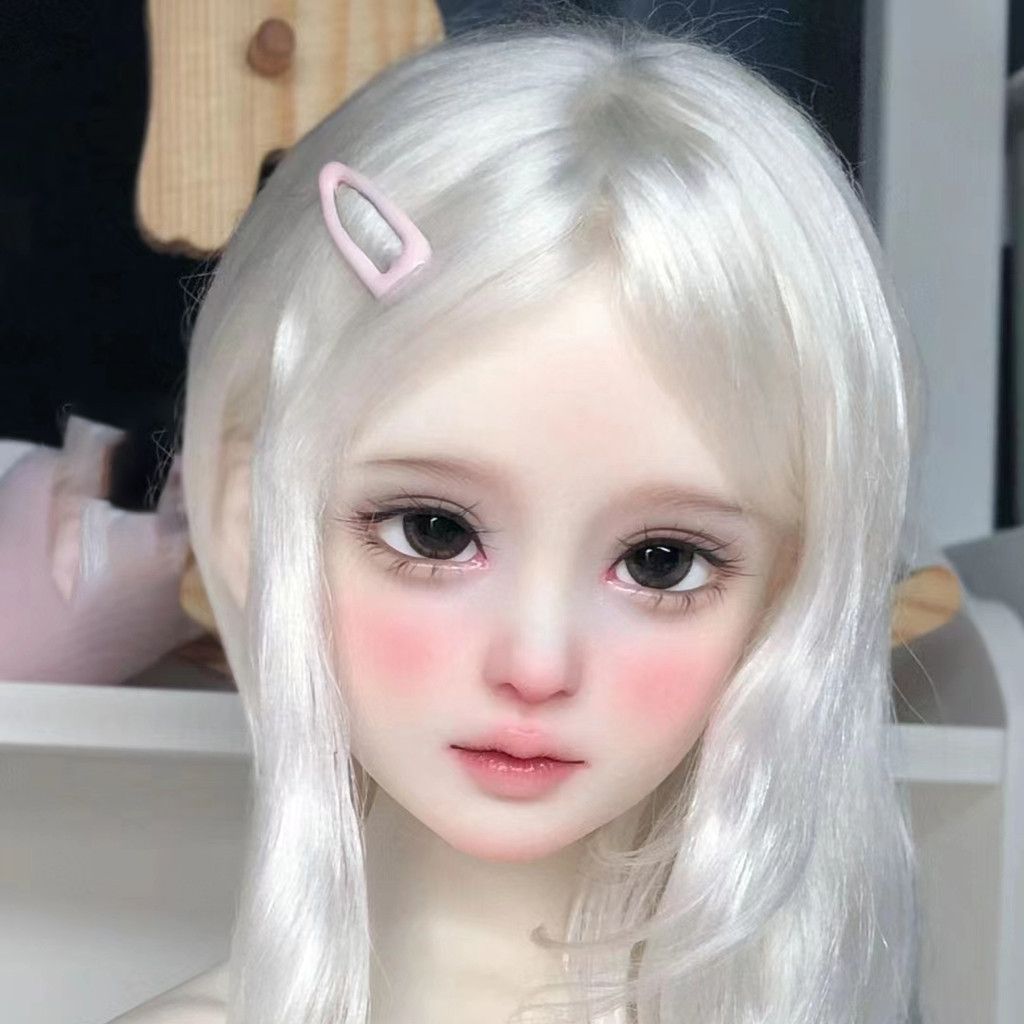 New 1/3 BJD Doll Head Resin Material BJD Head Girl DIY Doll Accessories Doll Head No Makeup Toys Gif