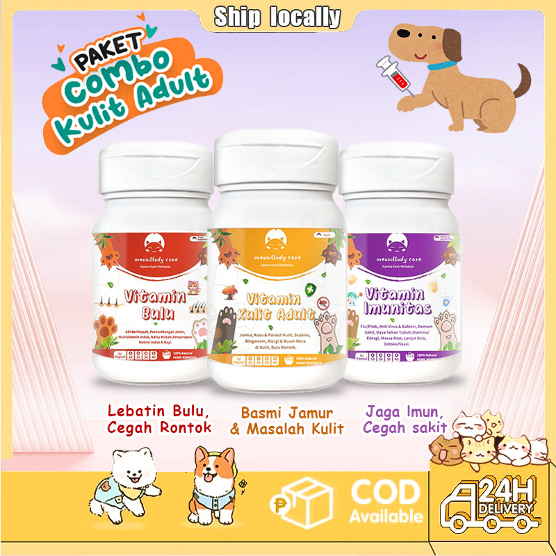 Tiga jenis Vitamin Kucing Paket Combo MASALAH KULIT vitamin kucing imunitas tubuh vitamin