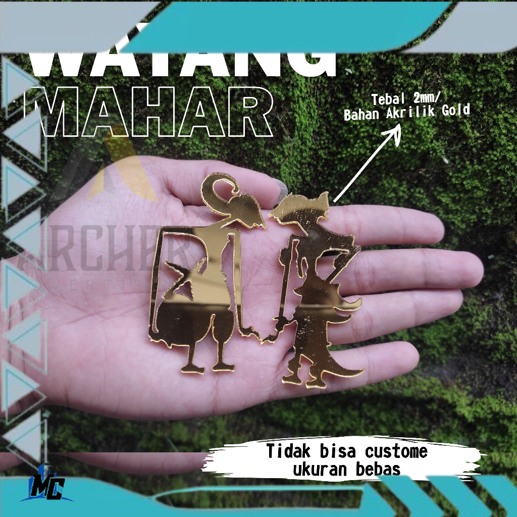 CUSTOM HIASAN WAYANG ARJUNA UNTUK HIASAN MAHAR DAN DEKORASI
