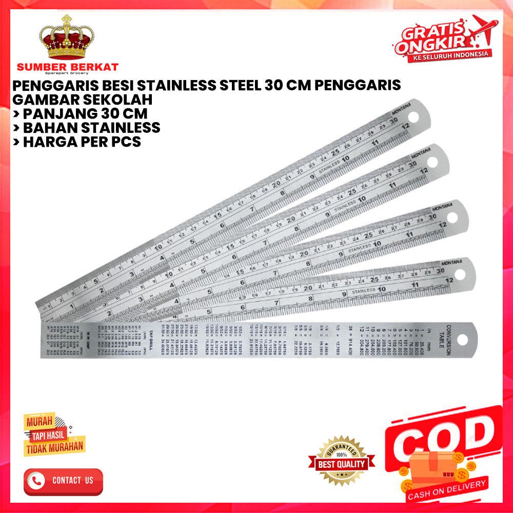 

PENGGARIS BESI STAINLESS STEEL 30 CM PENGGARIS GAMBAR SEKOLAH [SB]