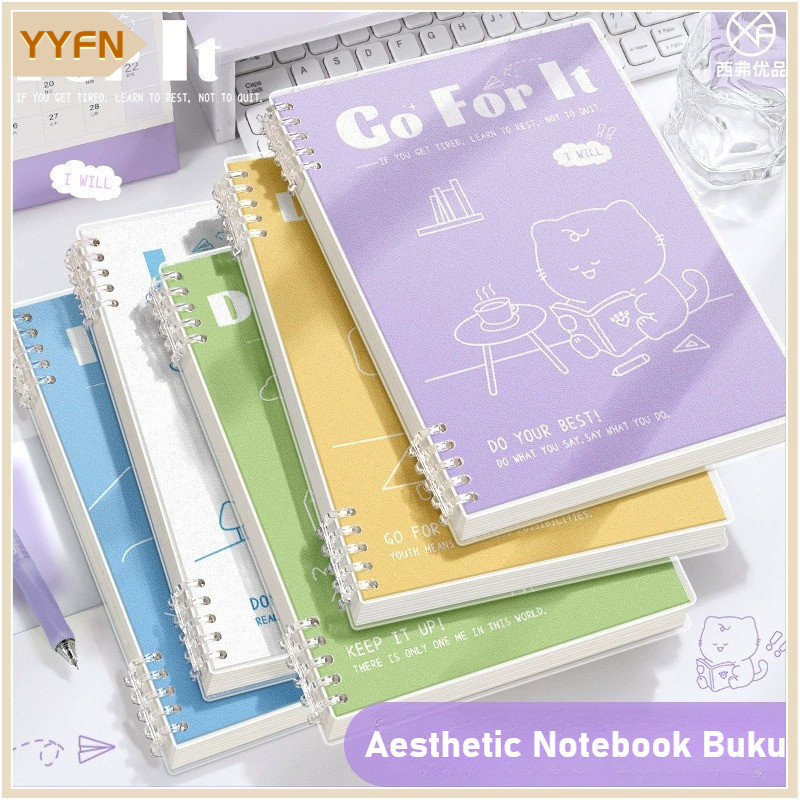 

【Ready】Aesthetic Notebook Buku B5 / Kartun Lucu Buku Binder Notebook B5 Garis/Grid -Sekolah Lucu Buku Notebook Aesthetic