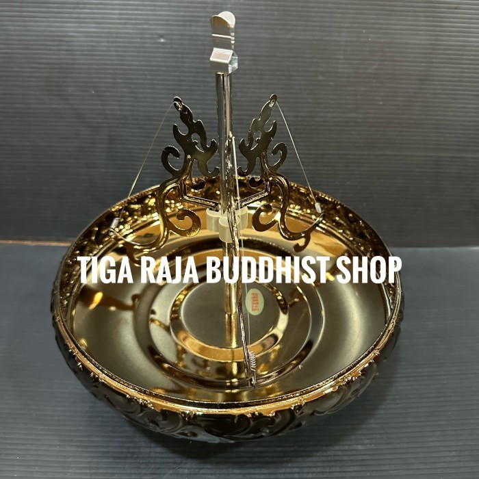Tempat Bakar Dupa Lingkar Taiwan Asli / Hiolo Hio Lingkar Warna Bronze panca