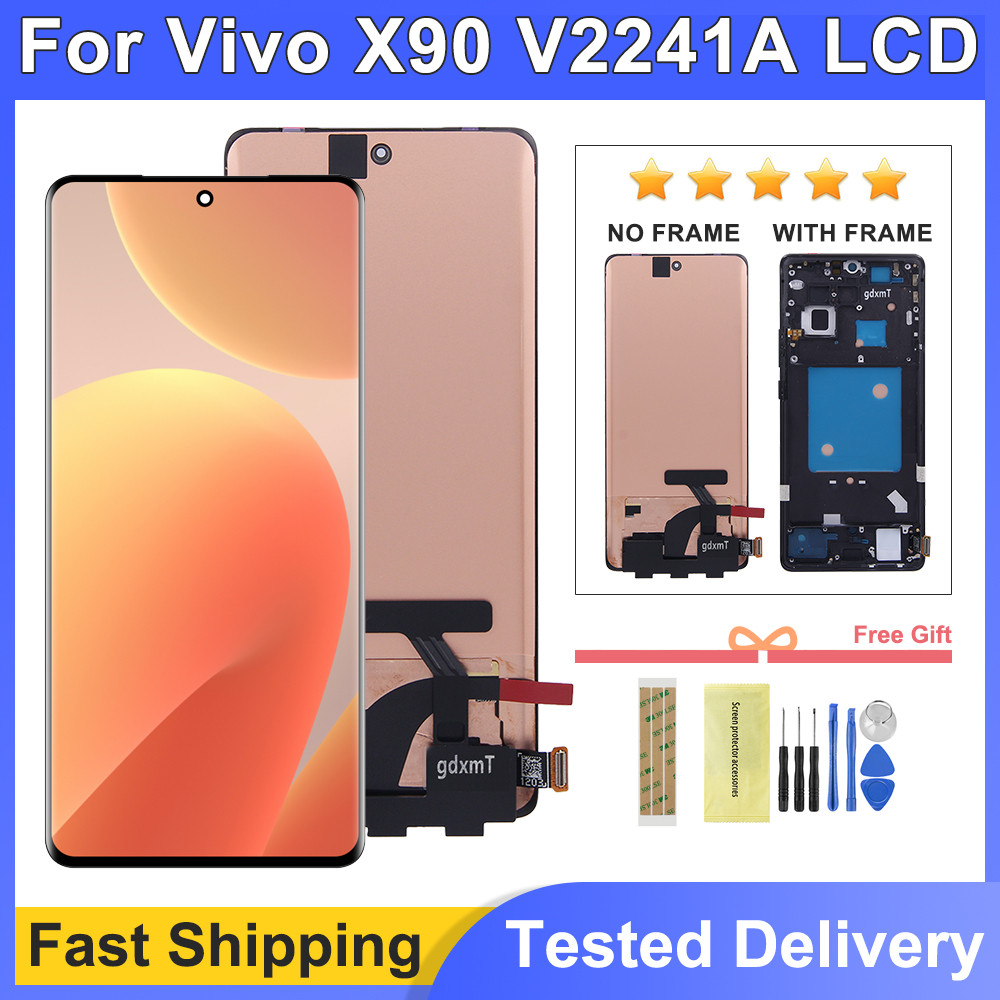 6.78" Tested AMOLED For VIVO X90 LCD Display Touch Digitizer Replacement Parts For VIVO X90S X90 Pro