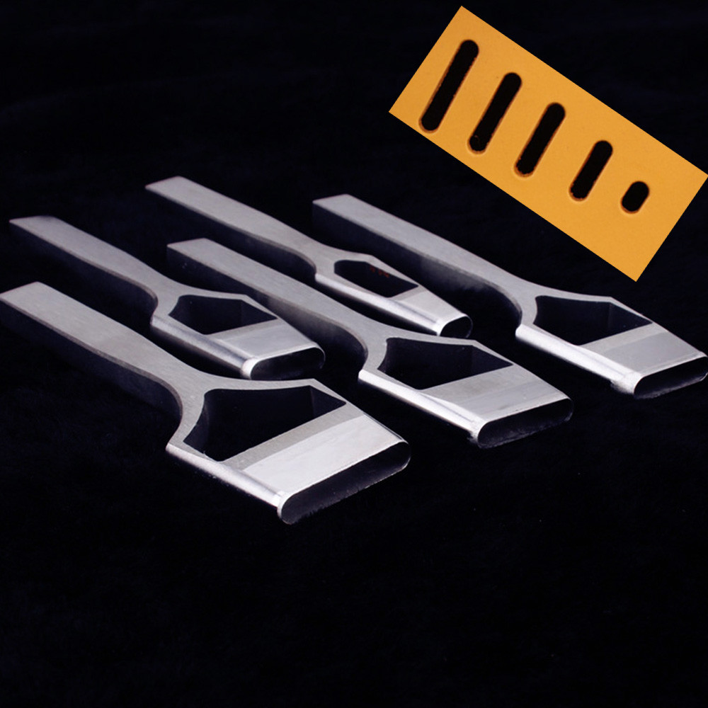

8 sizes Leather Craft Belt Band Oval Hole Punch Tools Flat punch Stitching DIY strap oblate Cutter chisel Tools belt punch punch