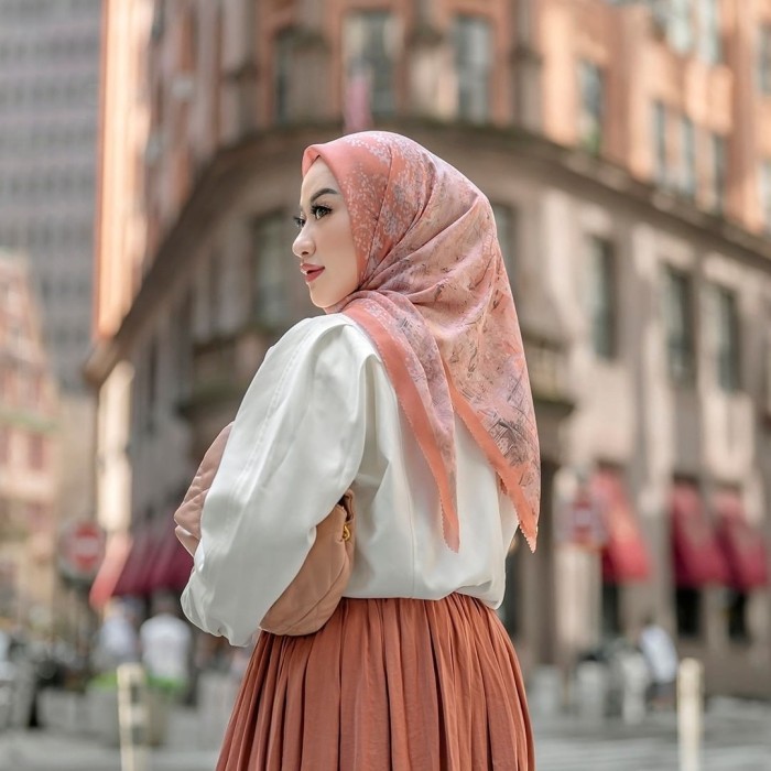 Buttonscarves New York Courage Voal Square Nomad - mini 90x90 cm