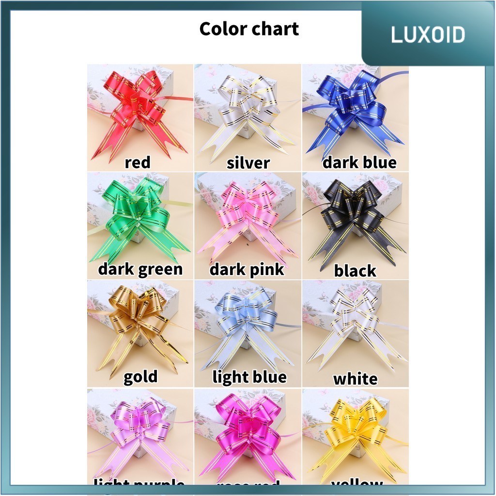 

LUXOID - (1pack) Pita Tarik Motif / Pita Serut Motif Garis Lis Emas isi 10pcs Dekorasi