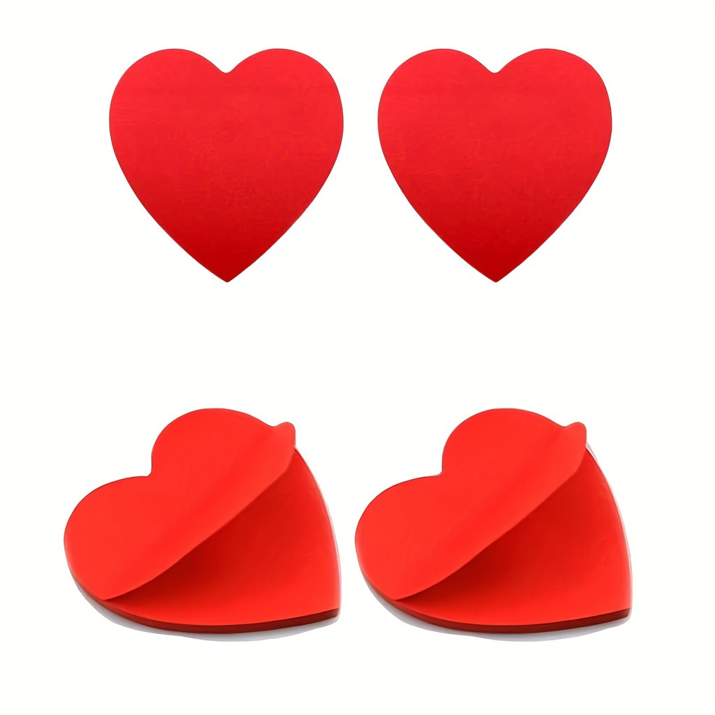 

8 Pcs Large Red Love Sticky Notes, Cute Valentine's Day Memo Message Paper Kawaii Stationery Post It Sticky Notes