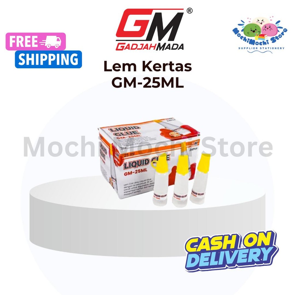 

Lem Kertas GM-25ML | Lem Cair Serbaguna | Lem Glue Cair Botol Perekat Serba Guna