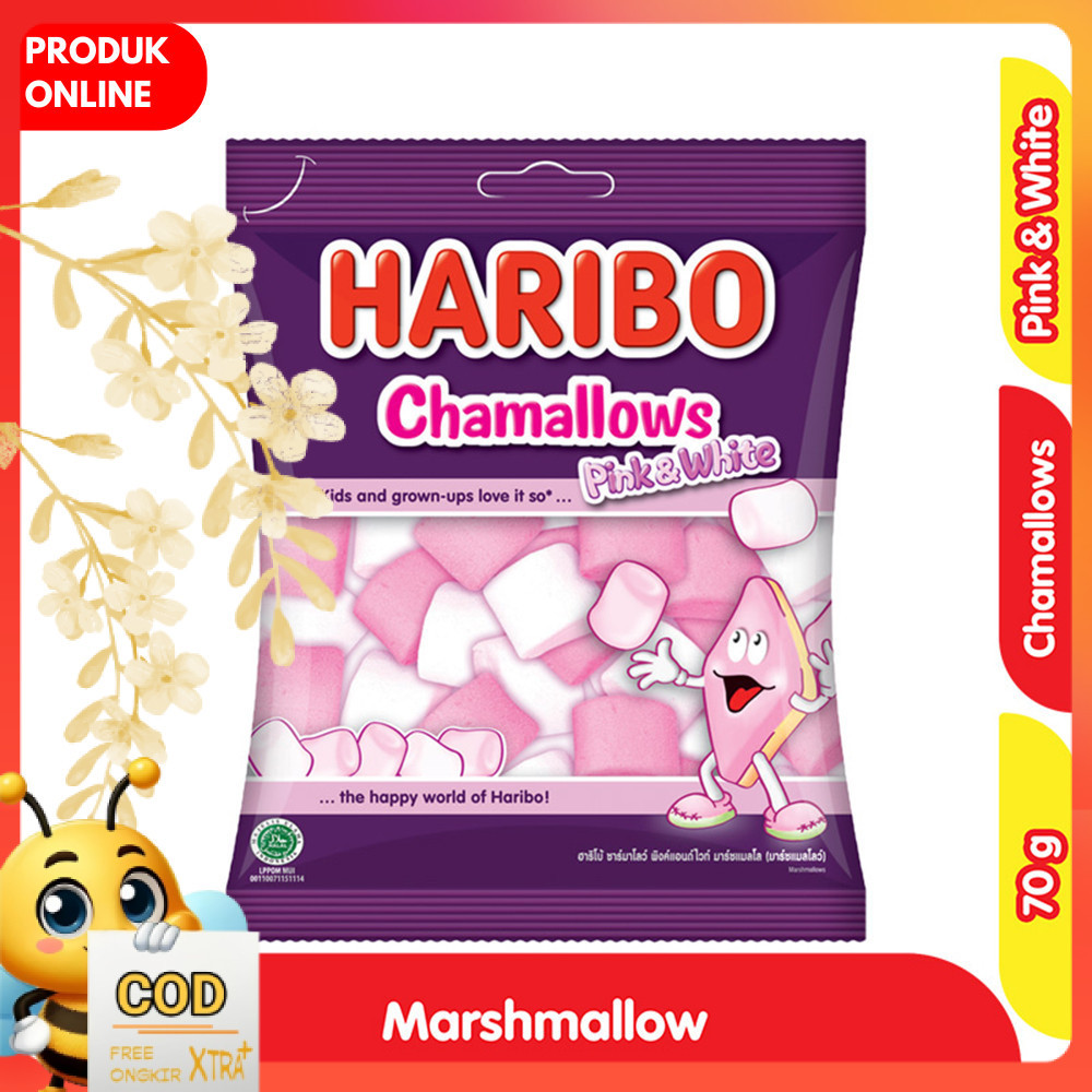 

HARIBO Chamallows Permen Pink & White 70 g