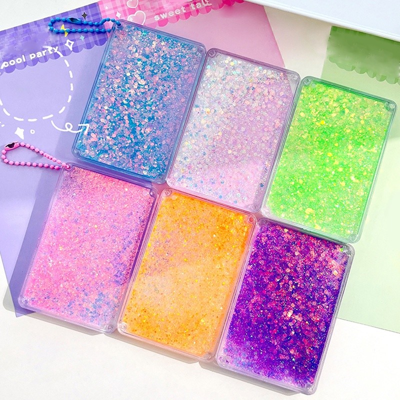 

6pcs Transparan Shiny Pasir Hisap Guka Batu Bata Siswa Liontin Deco