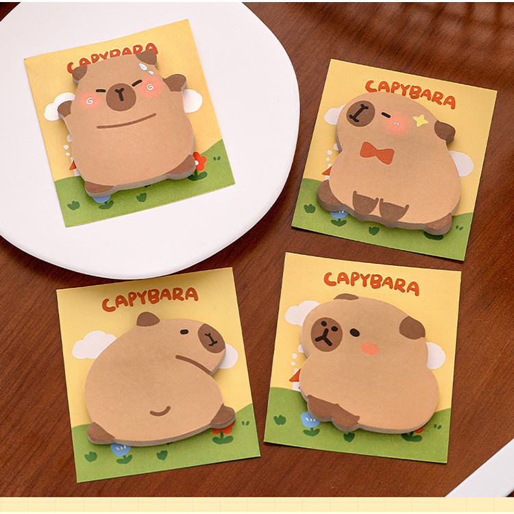 

Sticky Notes Capybara / Animal Cute / Stick Note / Stick Maker / Kertas Memo Gambar Karakter Lucu Warna - Warni / Memo Tempel / Pembatas Buku Karakter Isi 30 Lembar