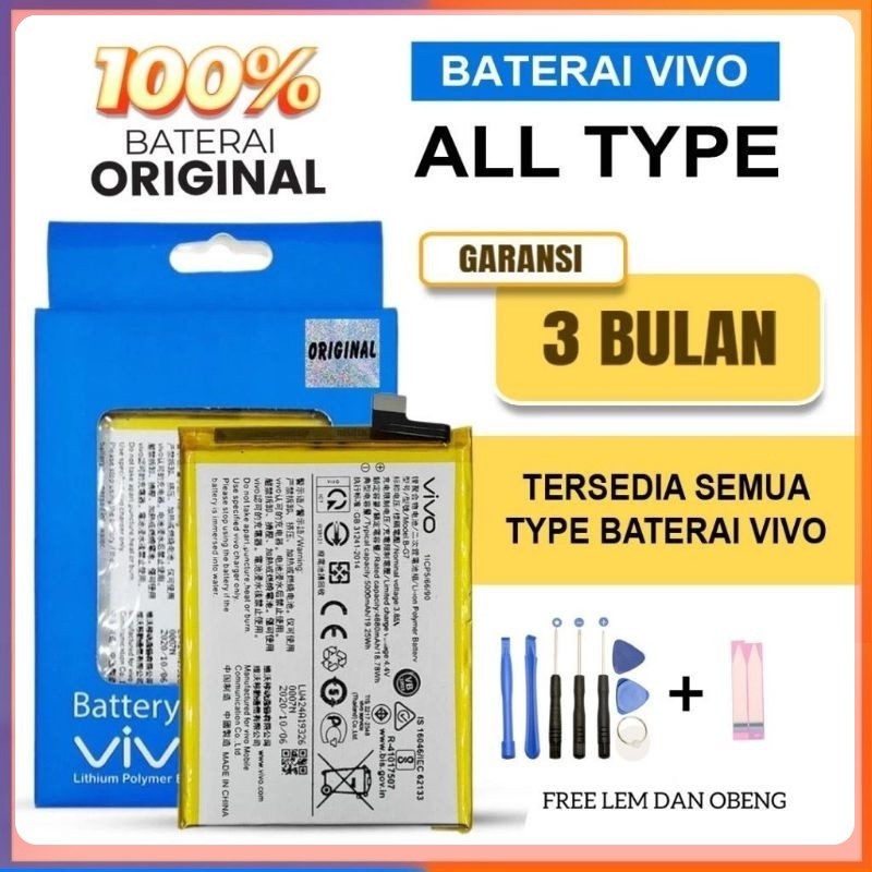 BATRE BATERAI BATTERY VIV0 ALL TYPE Y3 Y12 Y12i Y15 2019 Y17 2019 Z1 Pro Y20 Y20S Y20i Y12S Y33S Y21