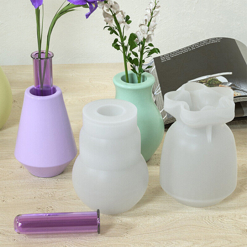 

1pcs Mini Simple Vase Silicone Mold DIY Round Mouth Candle Holder Making Plaster Resin Flowerpot Crafts Casting Molds Home Decor