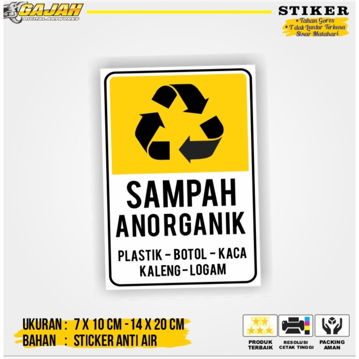 

Stiker Penanda Tempat Jenis Sampah Anorganik
