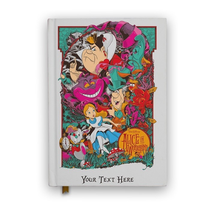 

Buku Catatan Alice In Wonderland Hardcover Custom Nama Notebook Jurnal Agenda Diary