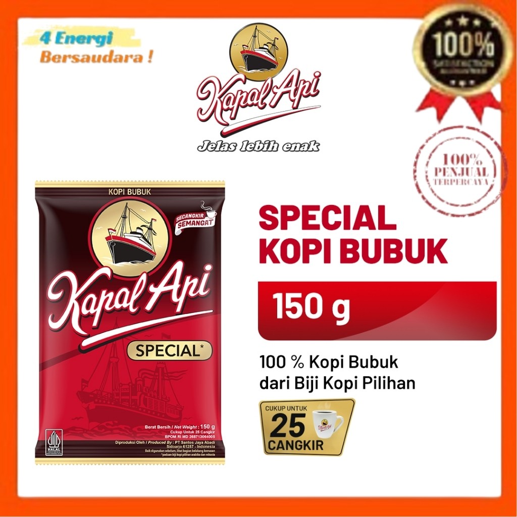 

Kopi KAPAL API Special Merah 150 gr 4 Energi Bersaudara