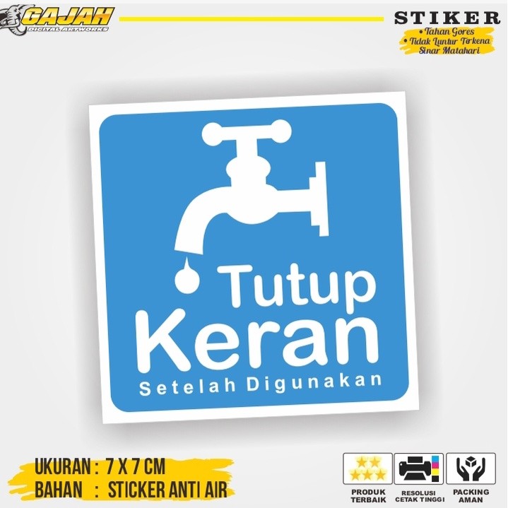 

Stiker Tutup Kran / Stiker Hemat Energi / Stiker Hemat Listrik