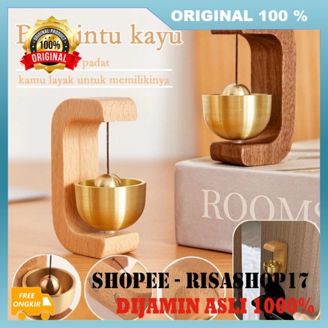 Bel Pintu Mewah Bel Pintu Rumah Kayu Bel Lonceng Pintu Rumah Kuningan 100% ASLI