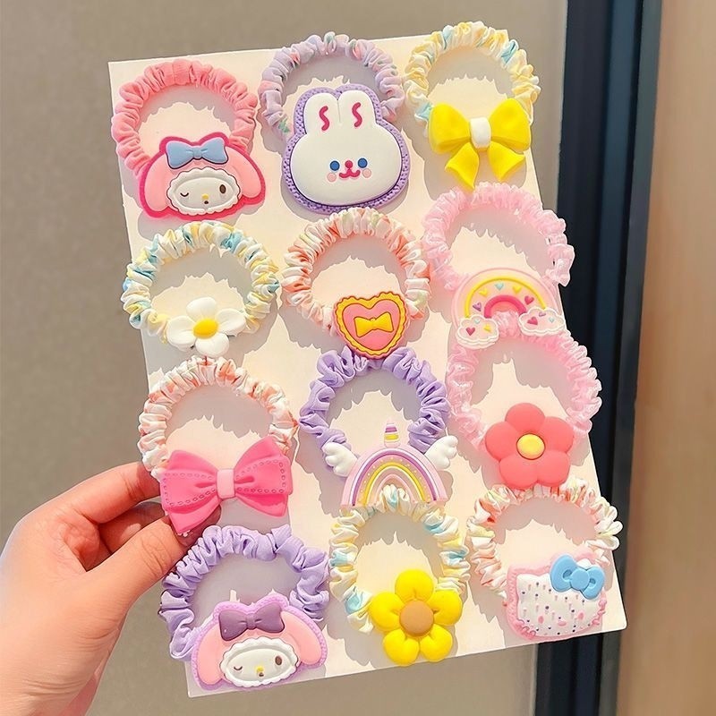 SET IKAT RAMBUT SCRUNCHIE ANAK / KUNCIRAN SCRUNCHIE ANAK / IKAT RAMBUT AAK 1 SET ISI 5PCS