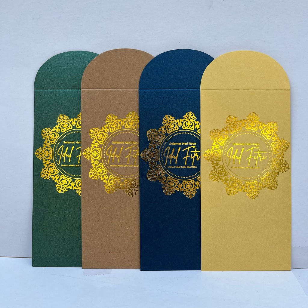 

Amplop Lebaran Selamat Hari Raya Idul FItri Premiun Gold Eid Mubarak Mewah 5 pcs