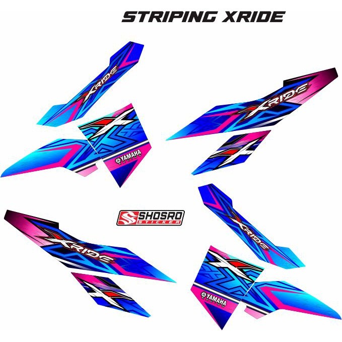 ( COD )STRIPING X RIDE 115 VARIASI YAMAHA BODY LIS X-RIDE VARIASI / STIKER MOTOR X RIDE OLD 115 - VA