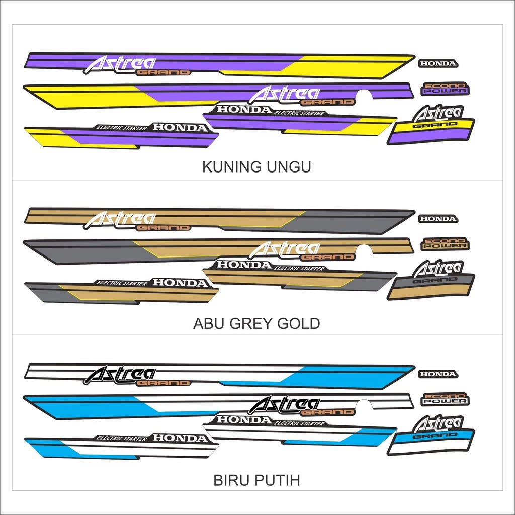 Striping Astrea Grand Variasi | Stiker Astrea Grand | Motif Klasik Original
