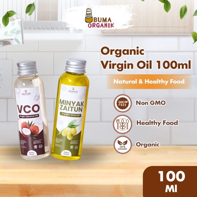 

ALAMEE Virgin Coconut Oil Minyak Zaitun Kelapa Murni Extra VCO Dapat Di minum Di masak Organik 100ml BUMA