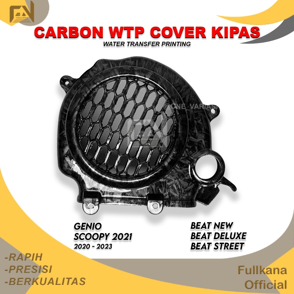 FULLKANA CARBON - COVER TUTUP KIPAS FAN CARBON FORGED GENIO BEAT NEW DELUXE SCOOPY 2020 2022 FORGED 