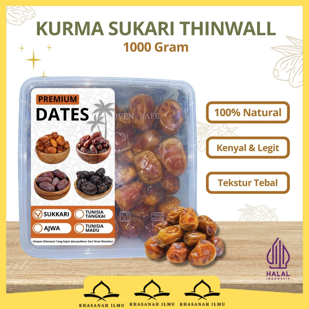 

Kurma Sukari Thinwall 1 Kg Kurma Sukkari 1 Kg Oleh Oleh Haji Umrah Kurma Sukari Grade A Manis Lembut