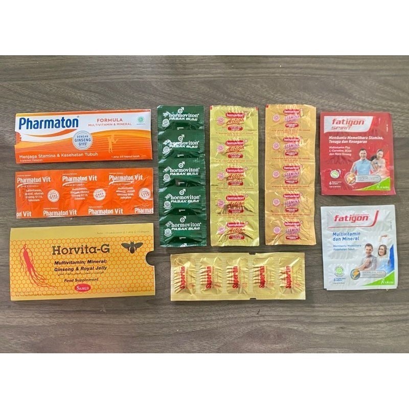 Suplemen Untuk Stamina FATIGON SPIRIT/HEMAVITON ACTION/PHCBYATON FIT/HORMOVITON/SUPERTIN/HORVITA G -