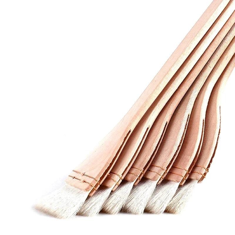 

8 Pcs Set 1-8-inch Wool Hair Large Width Brush Large Area Paint Brushes Soft Fur for Watercolor Acrylic Painting Artist Supply
