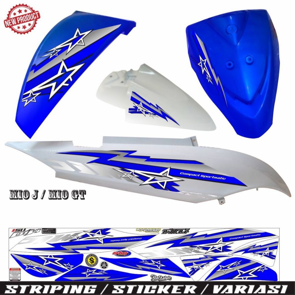 STIKER ALL MIO J MIO GT POLET SIMPLE STRIPING STIKER POLET MIO J LIS SIMPLE