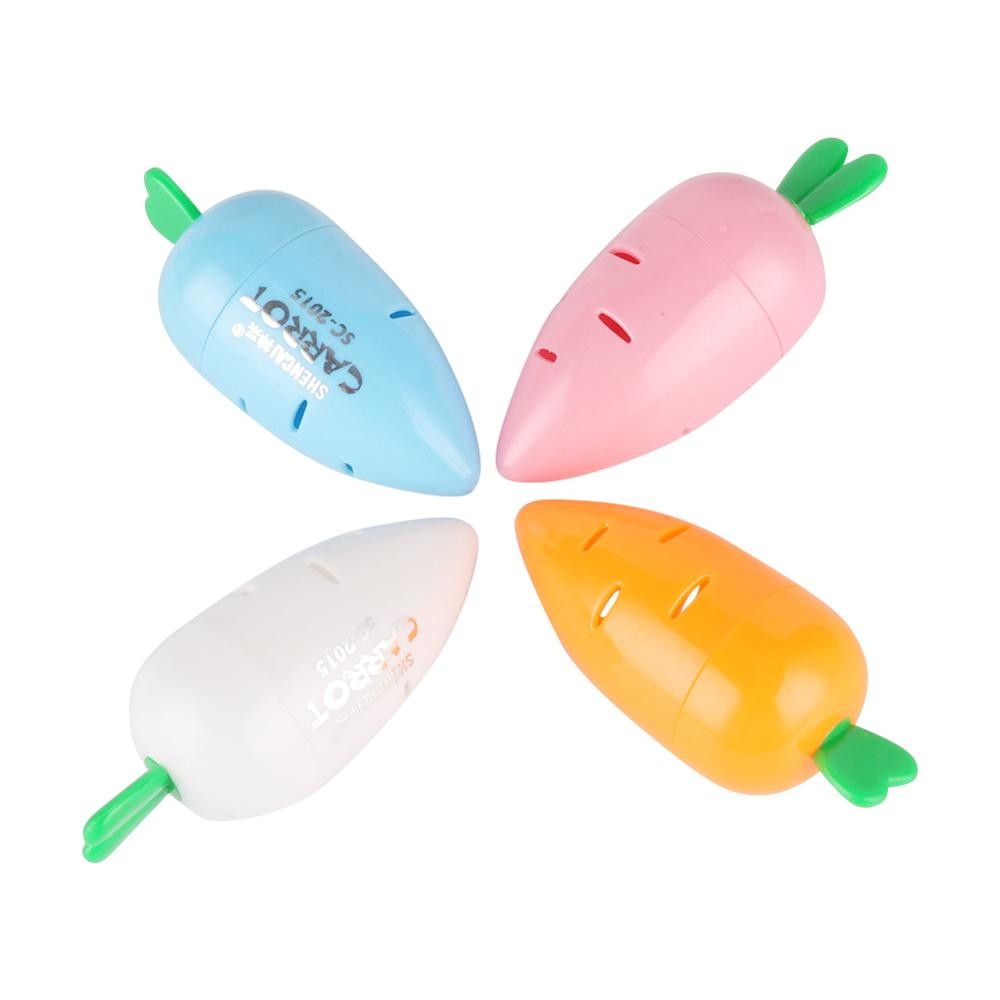 

Kawaii Carrot Molding Plastic Pencil Sharpener Creative Cartoon Pencil Cutter Knife for Kids School Stationery Supplies 2 Pcs