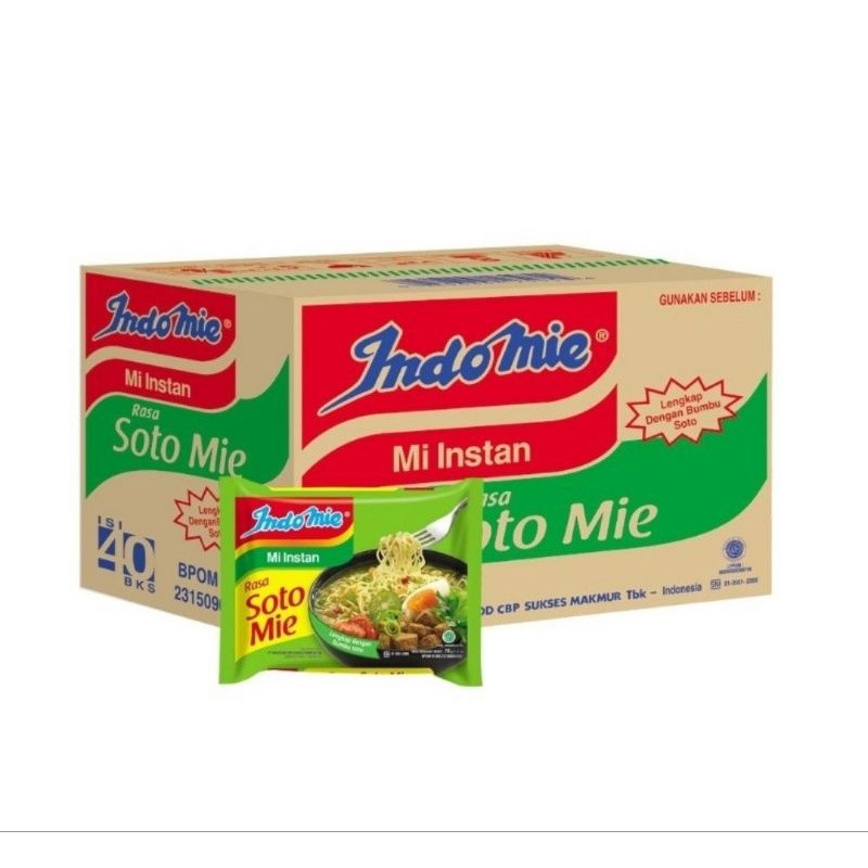 

INDOMIE Soto Mie Instan Dus / Karton Isi 40
