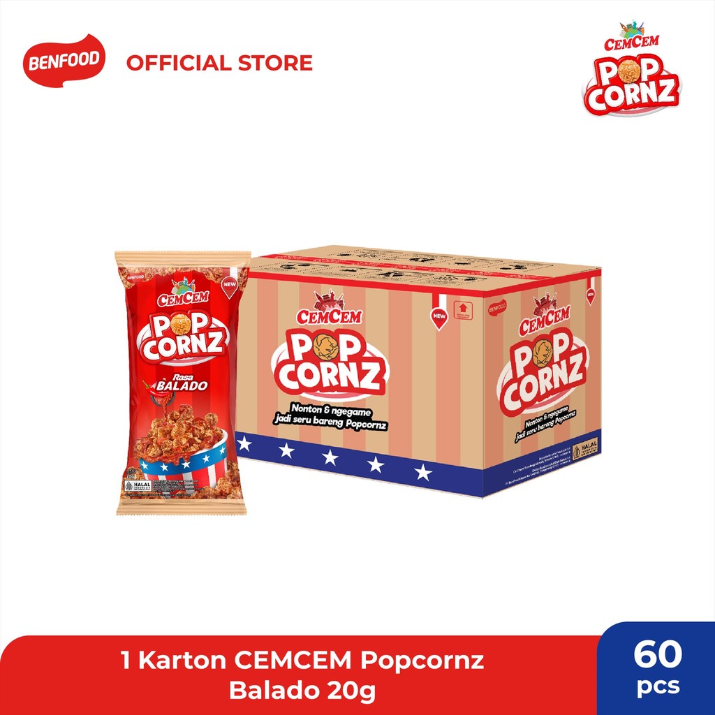 

Cemcem Popcornz Balado Carton 6x10x20g
